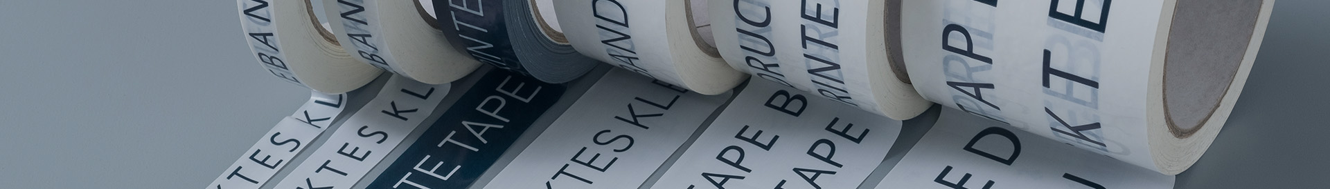 wij bedrukken tape in diverse breedtes en lengtes